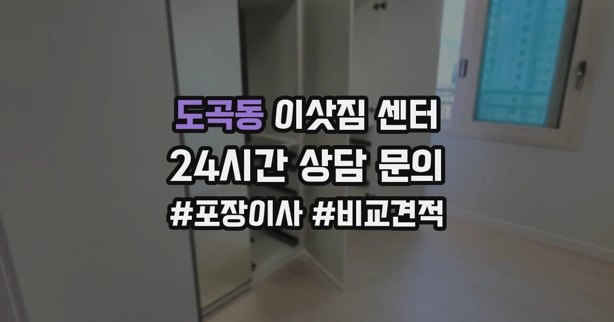 도곡동 이삿짐 센터