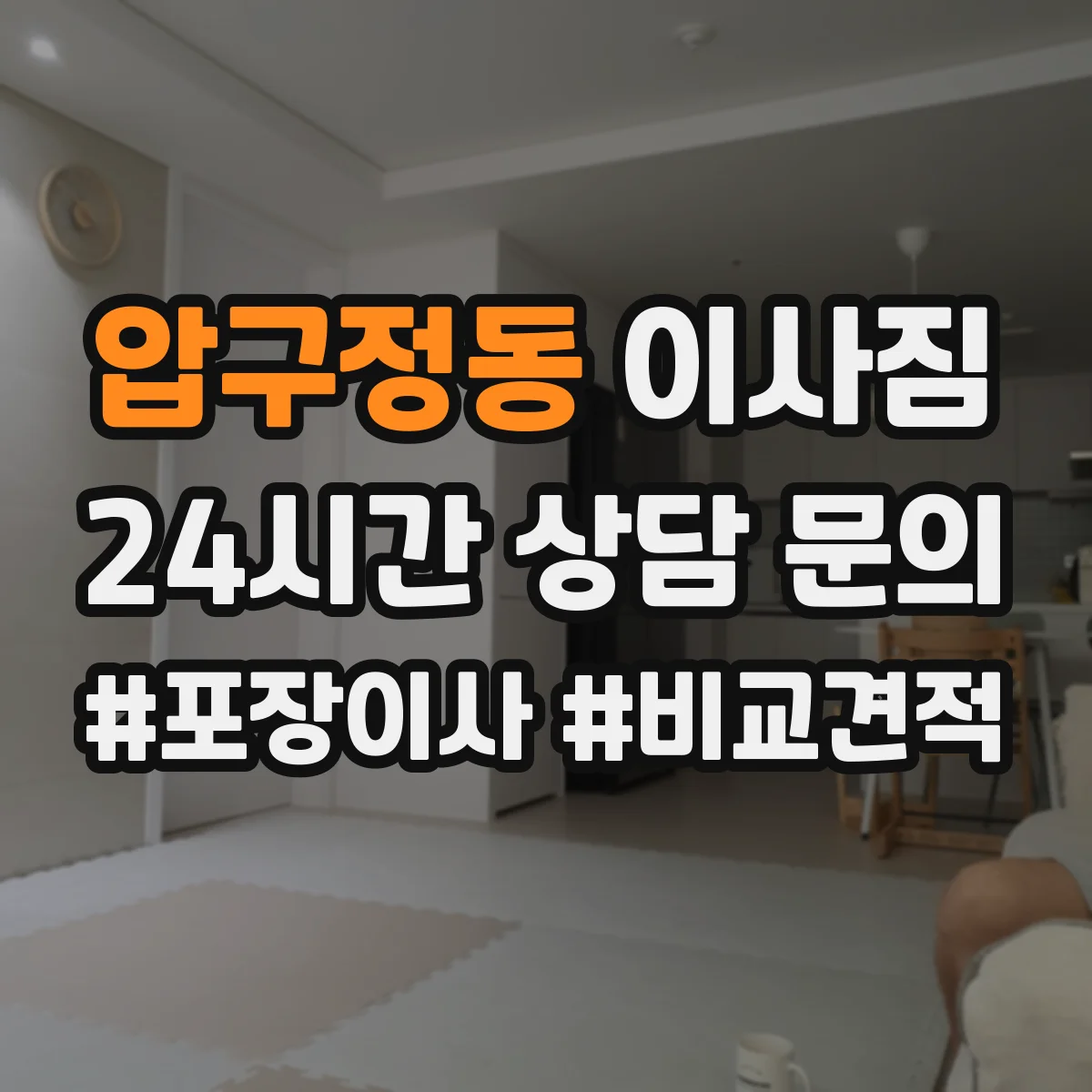 압구정동 이사짐