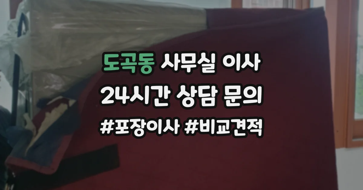 도곡동 사무실 이사