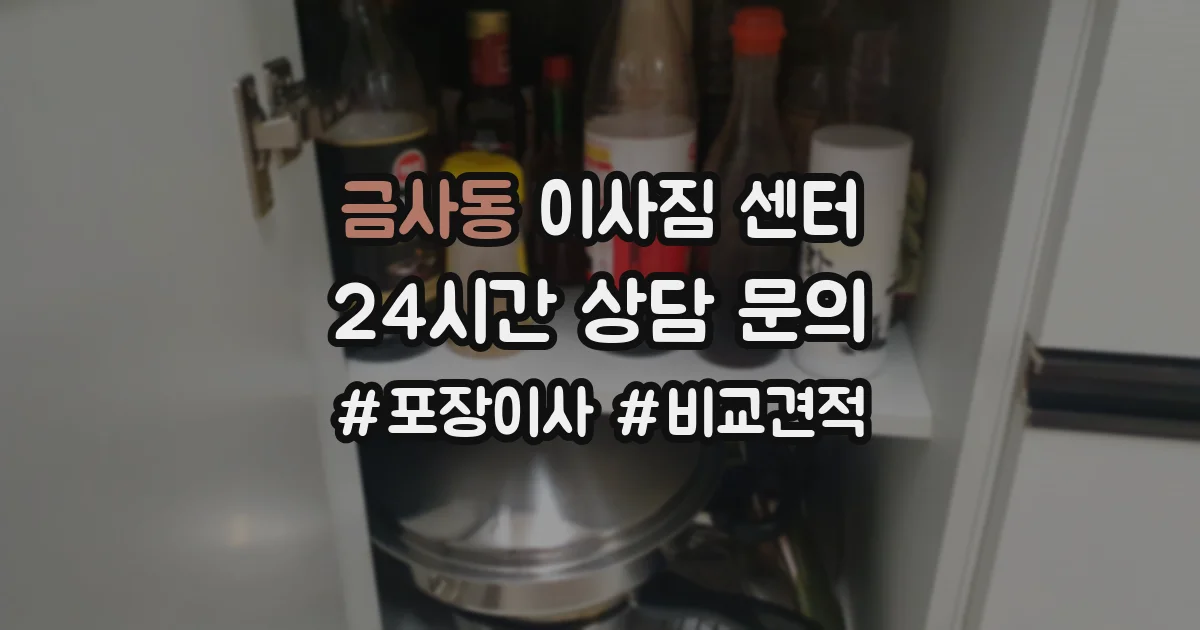 금사동 이사짐 센터