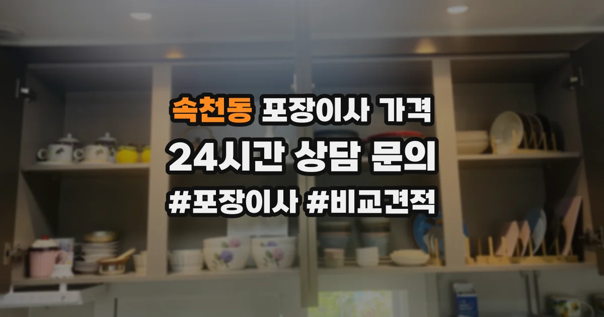 속천동 포장이사 가격