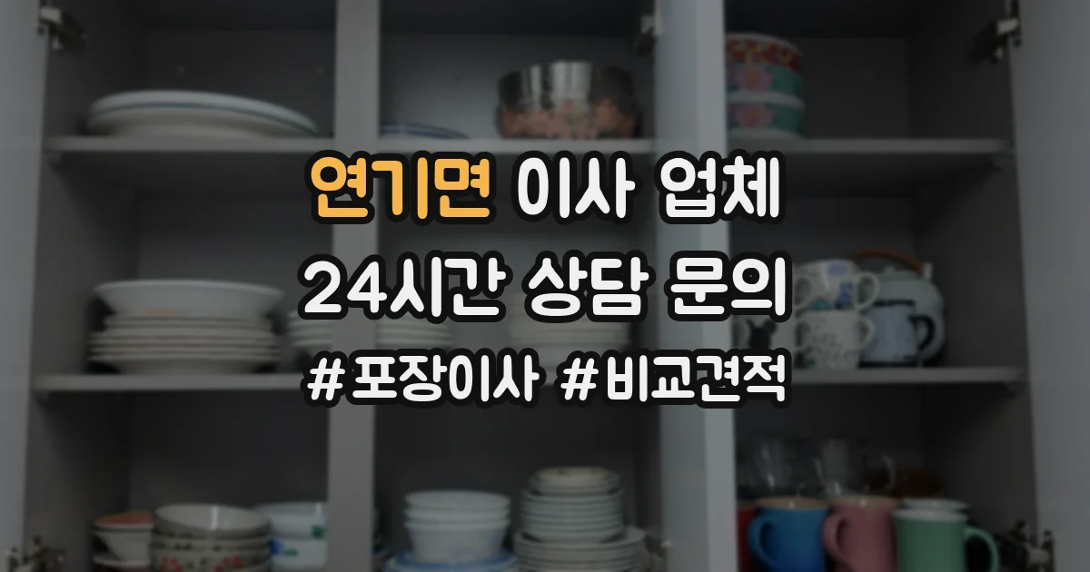 연기면 이사 업체