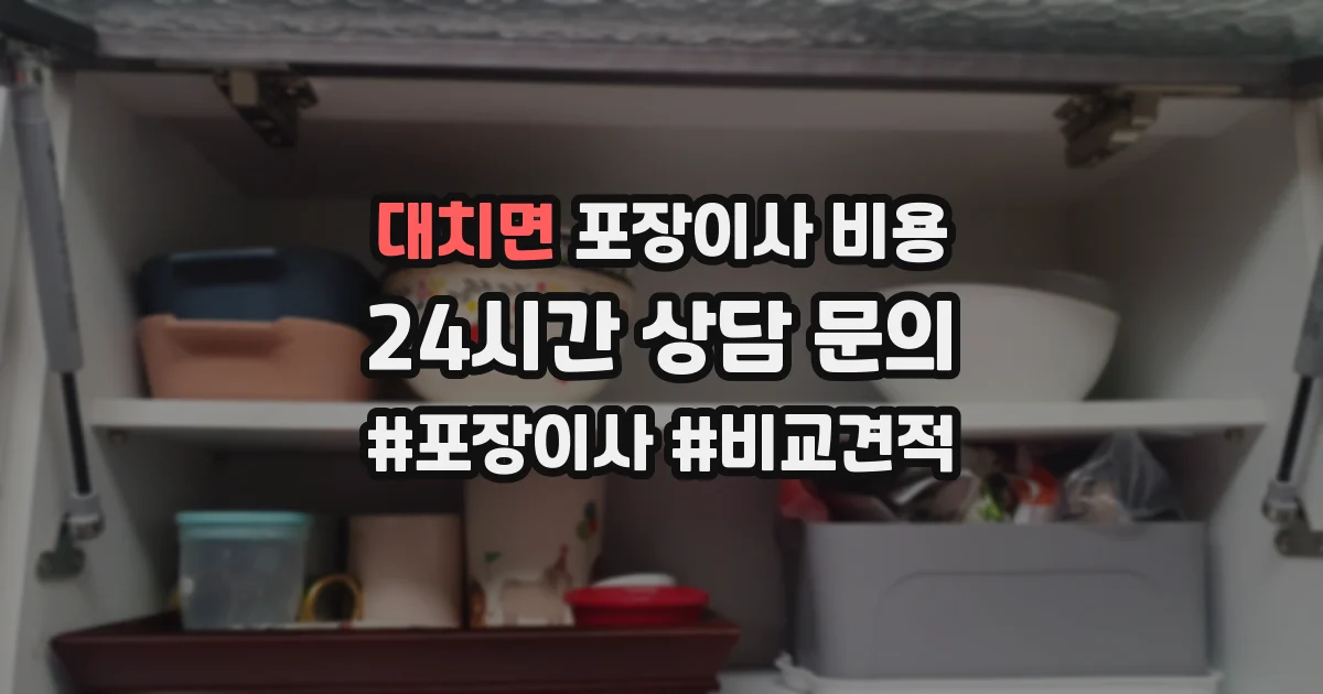 대치면 포장이사 비용