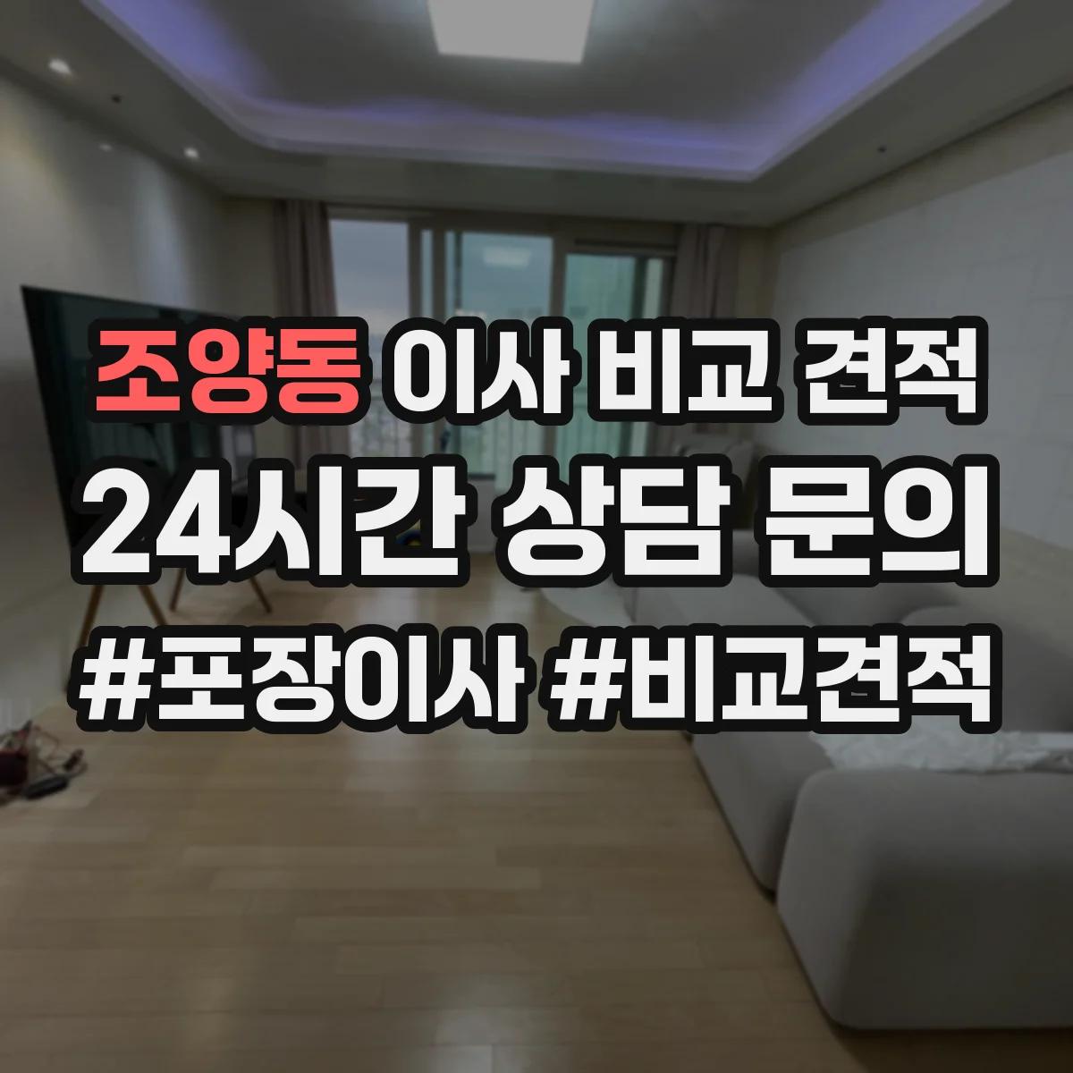 조양동 이사 비교 견적