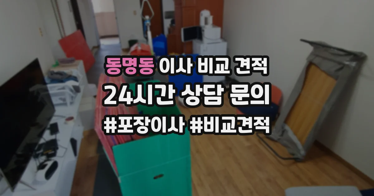 동명동 이사 비교 견적