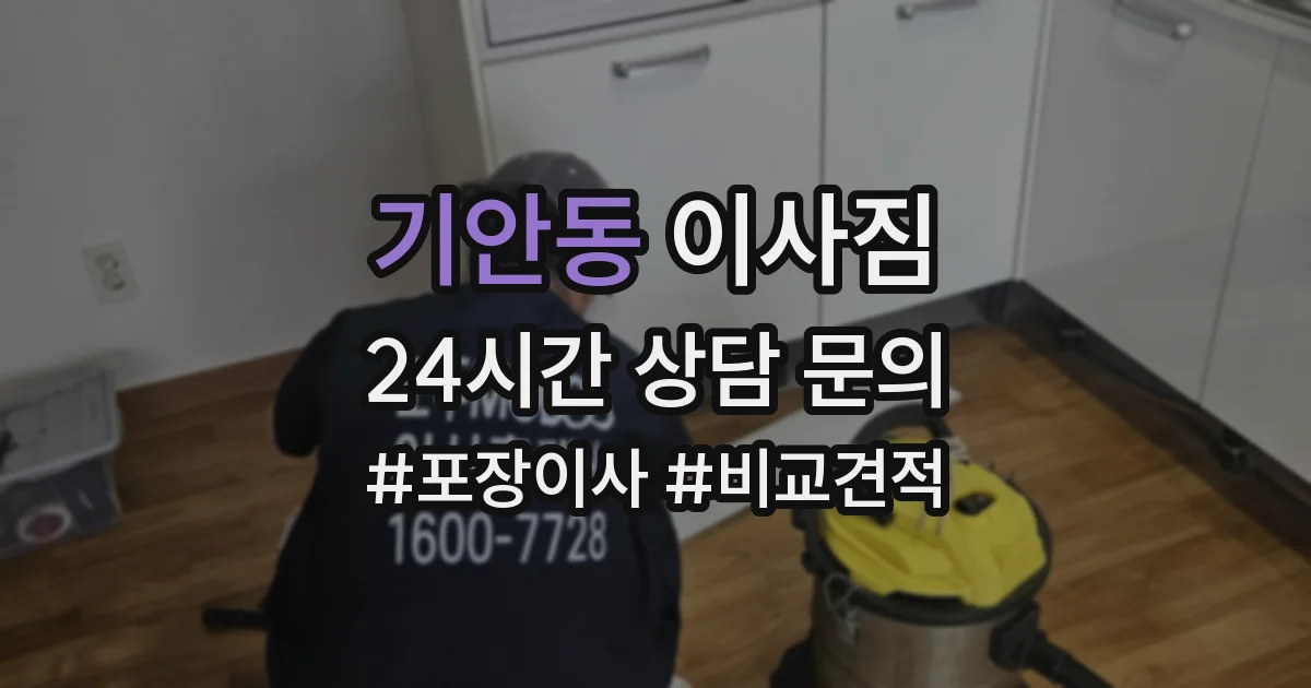 기안동 이사짐