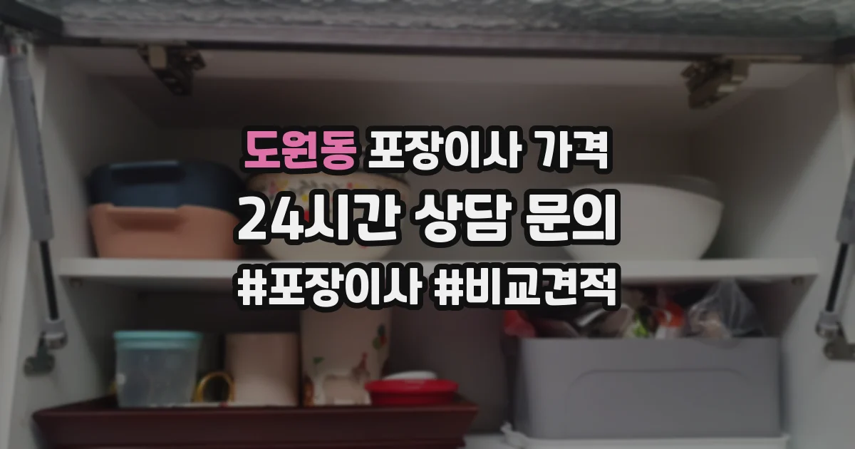 도원동 포장이사 가격