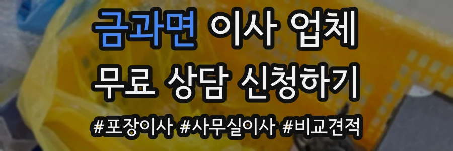 금과면 이사 업체