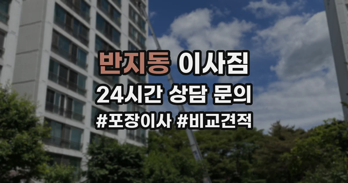 반지동 이사짐