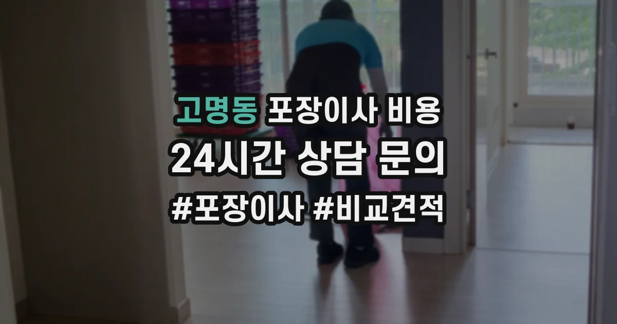 고명동 포장이사 비용
