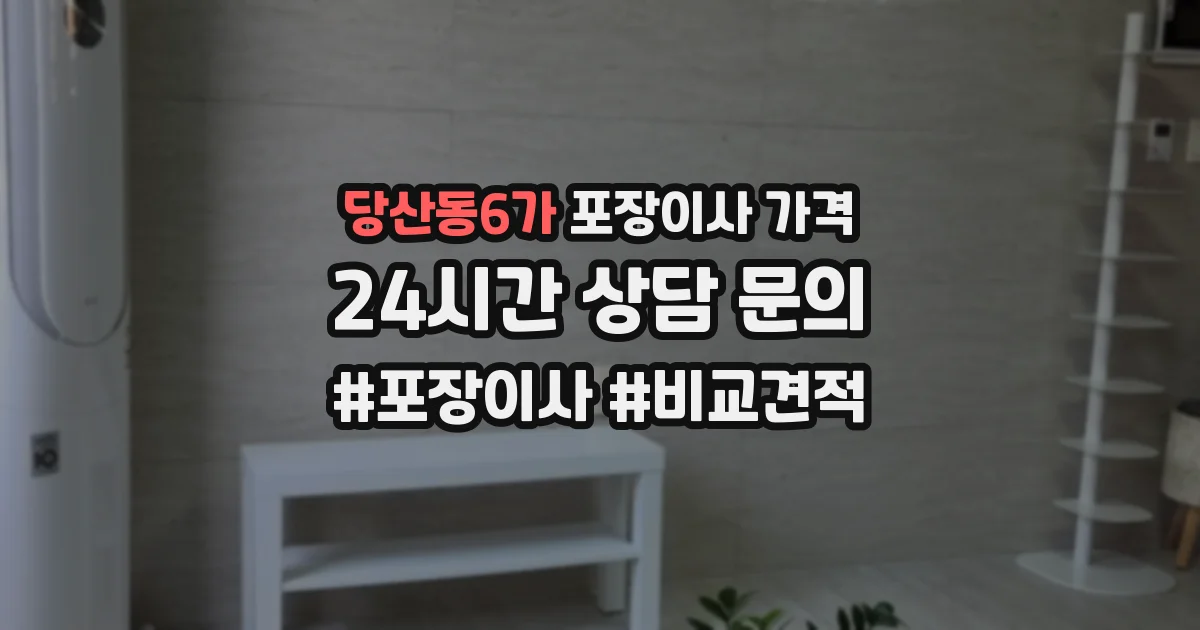 당산동6가 포장이사 가격