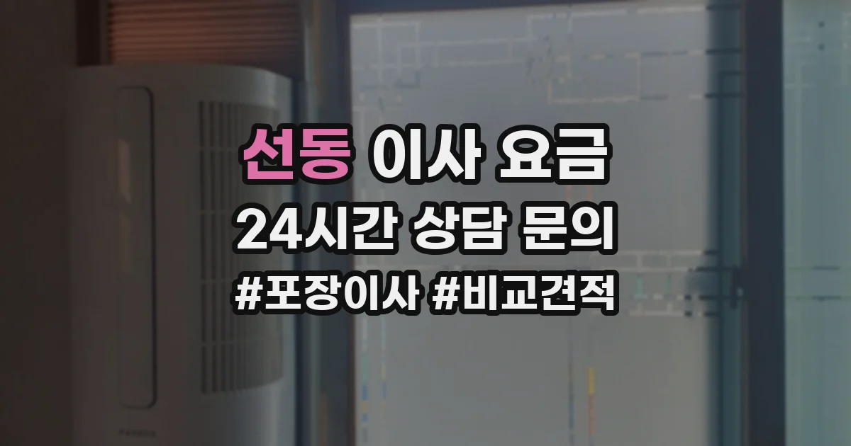 선동 이사 요금