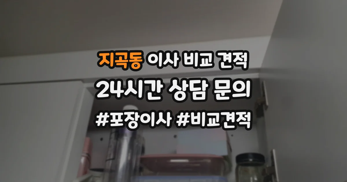 지곡동 이사 비교 견적
