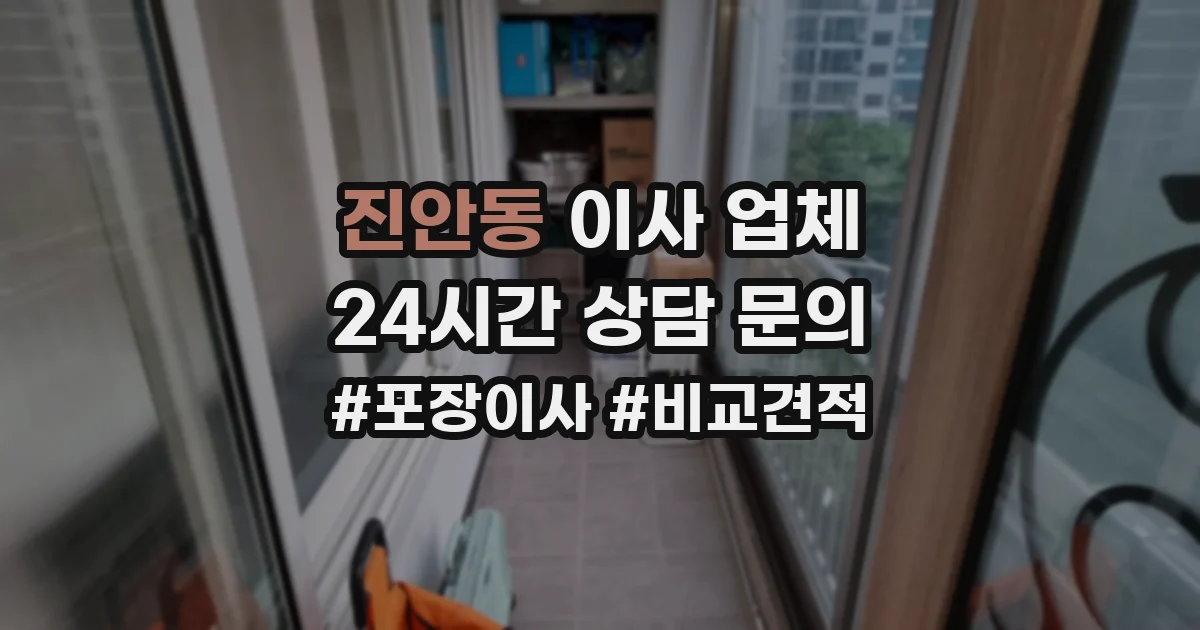 진안동 이사 업체