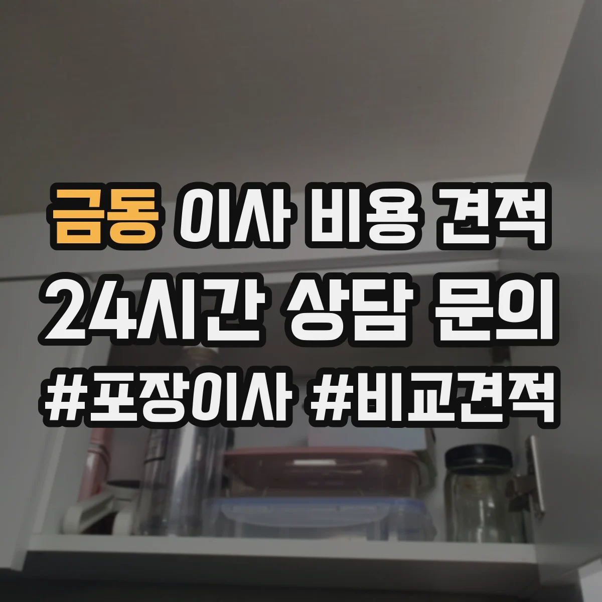 금동 이사 비용 견적