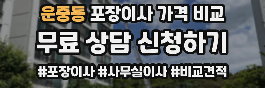 운중동 포장이사 가격 비교