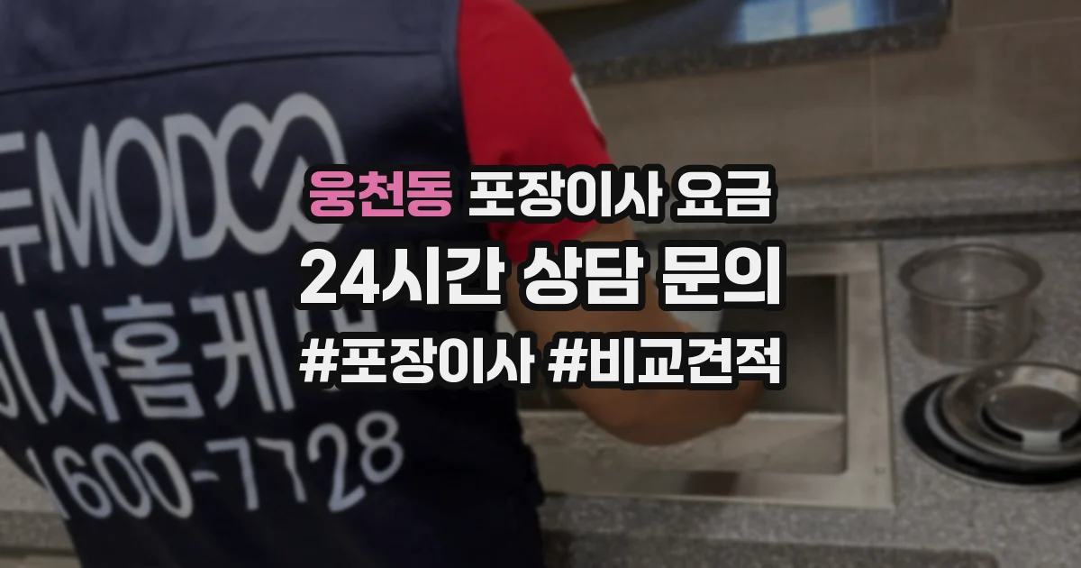 웅천동 포장이사 요금