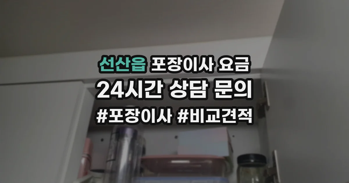 선산읍 포장이사 요금