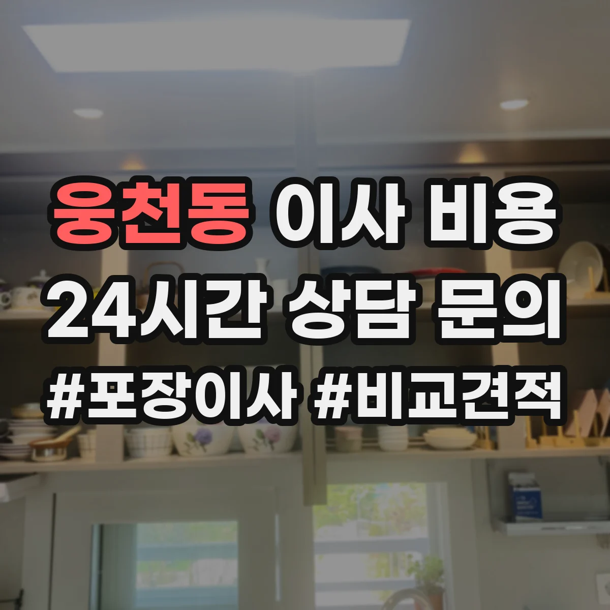 웅천동 이사 비용