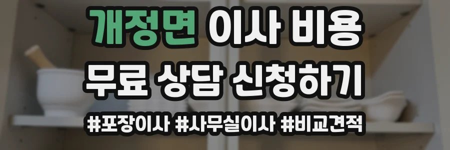 개정면 이사 비용