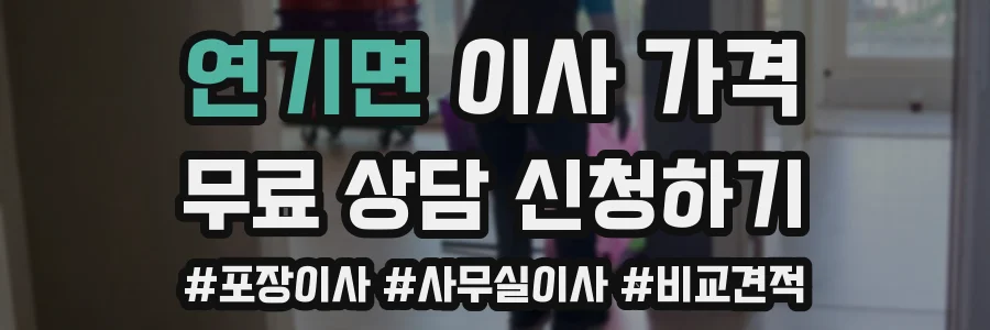 연기면 이사 가격
