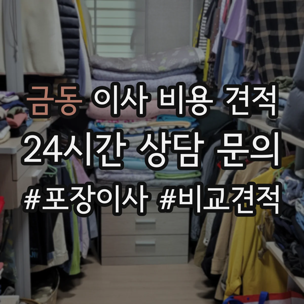 금동 이사 비용 견적