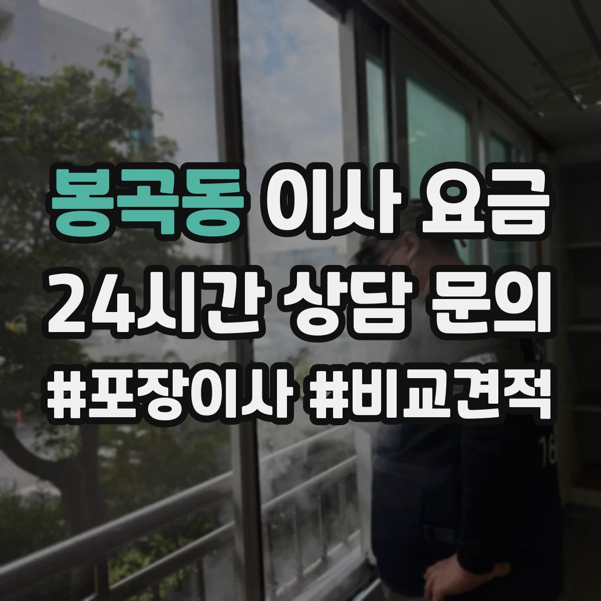 봉곡동 이사 요금