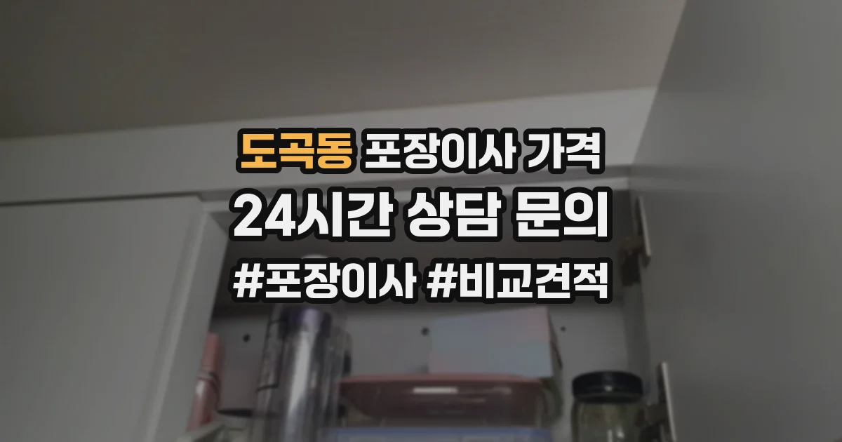 도곡동 포장이사 가격