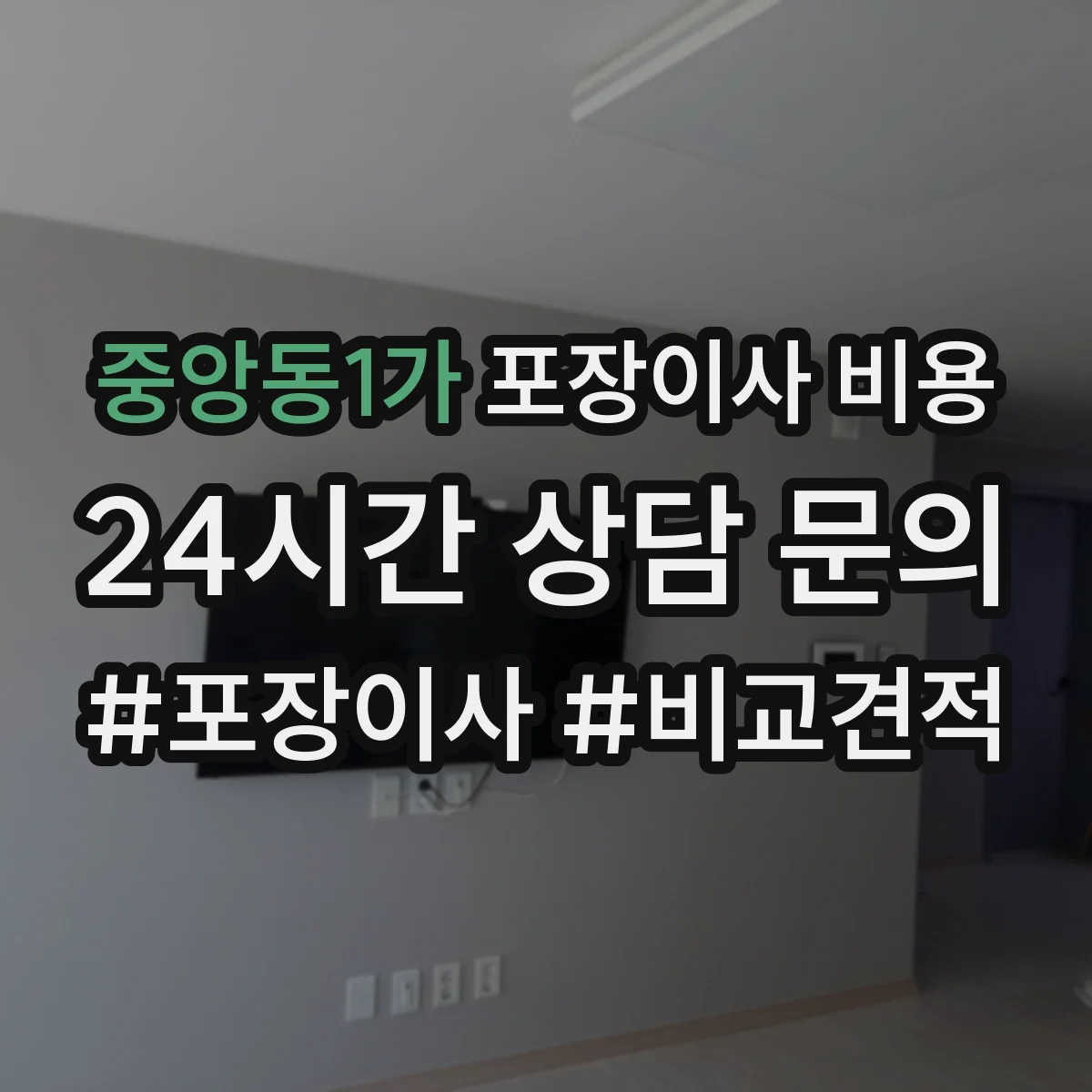 중앙동1가 포장이사 비용