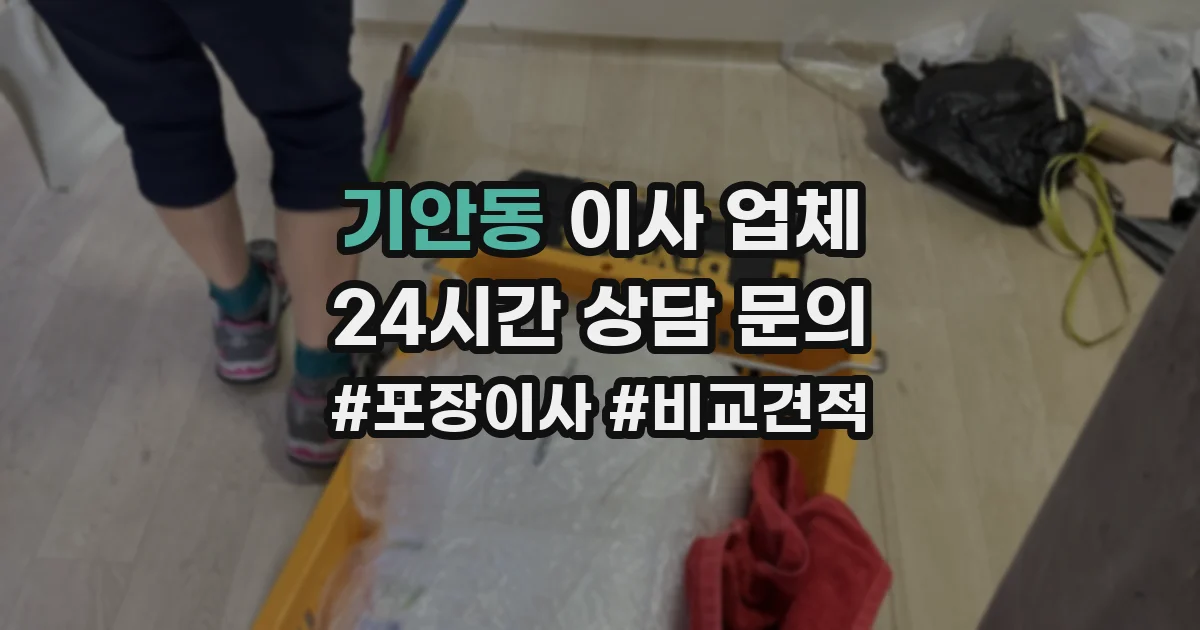 기안동 이사 업체