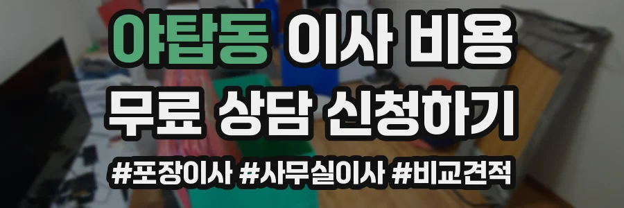 야탑동 이사 비용