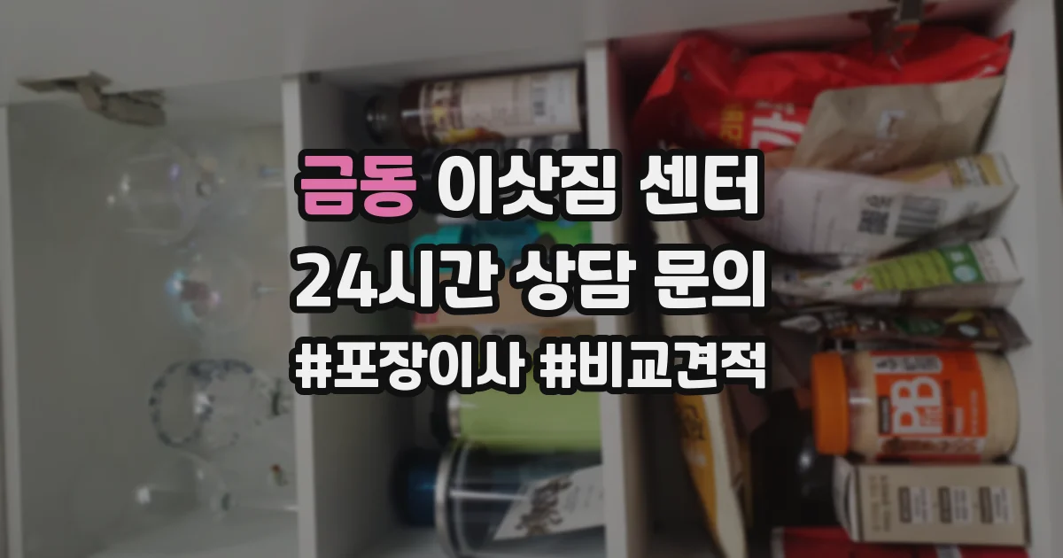 금동 이삿짐 센터