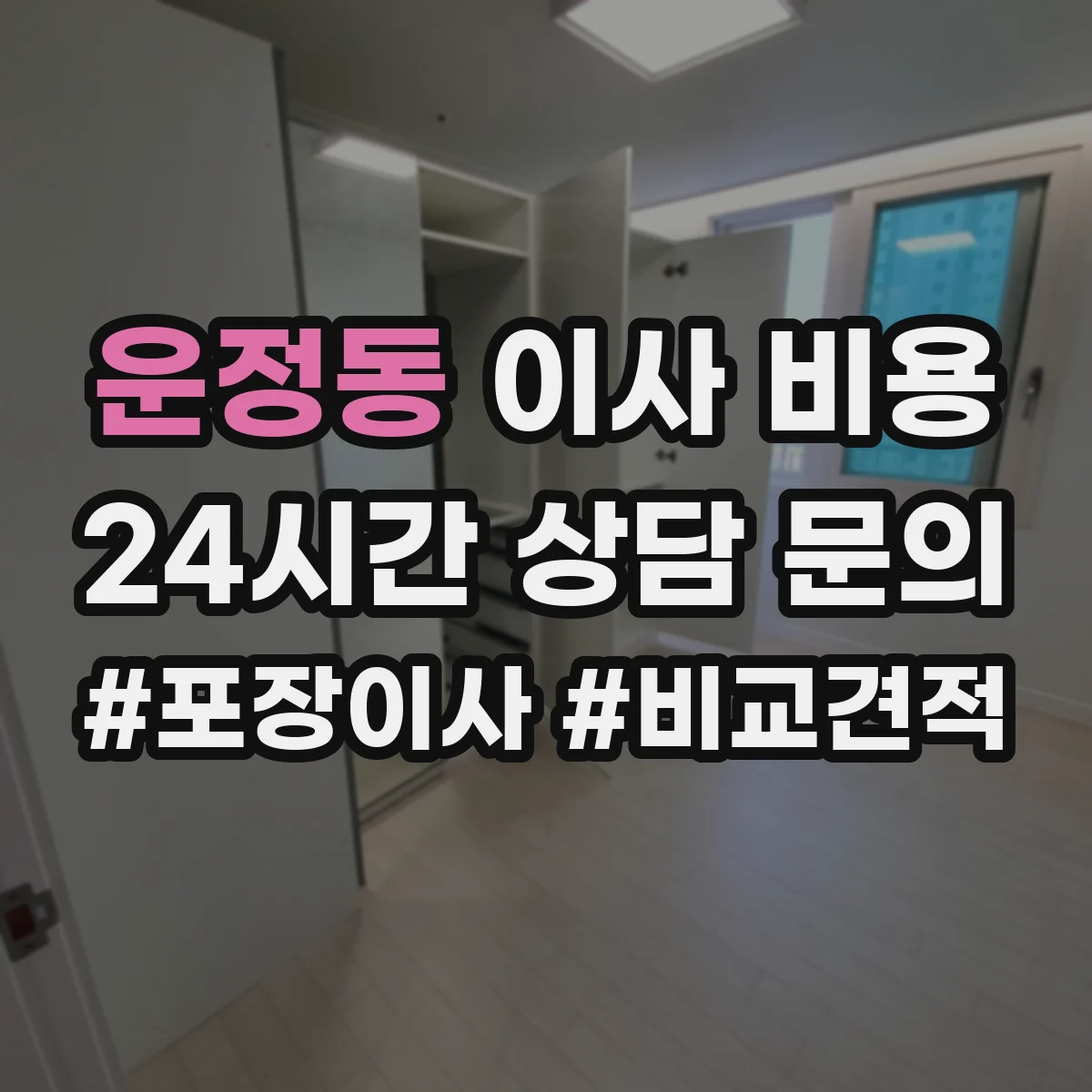 운정동 이사 비용