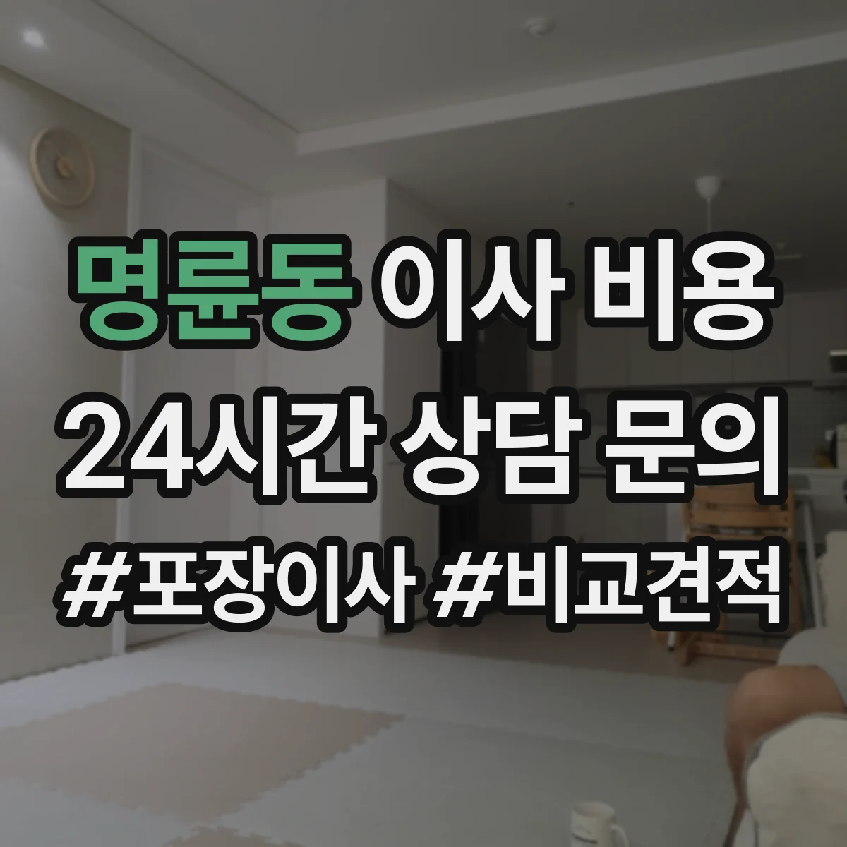 명륜동 이사 비용