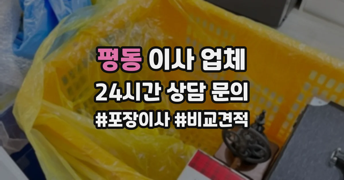 평동 이사 업체