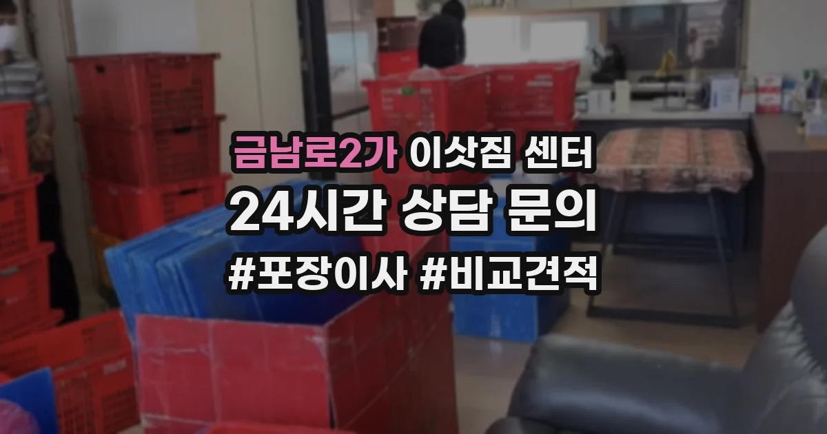 금남로2가 이삿짐 센터