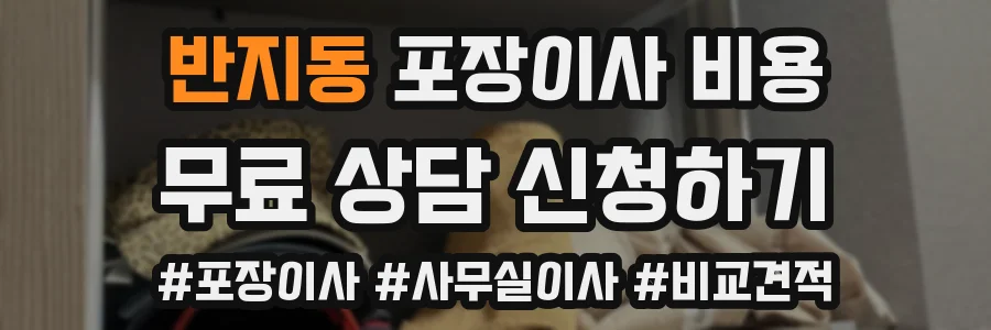 반지동 포장이사 비용