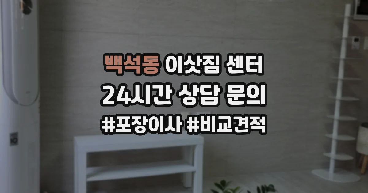 백석동 이삿짐 센터