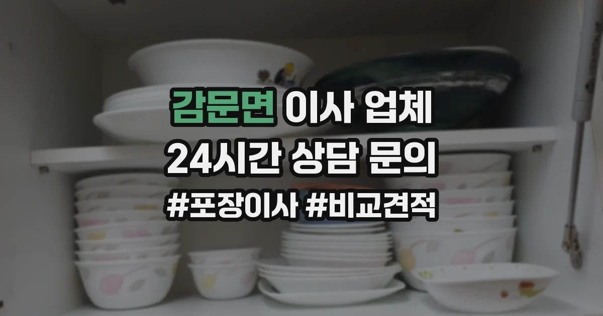 감문면 이사 업체