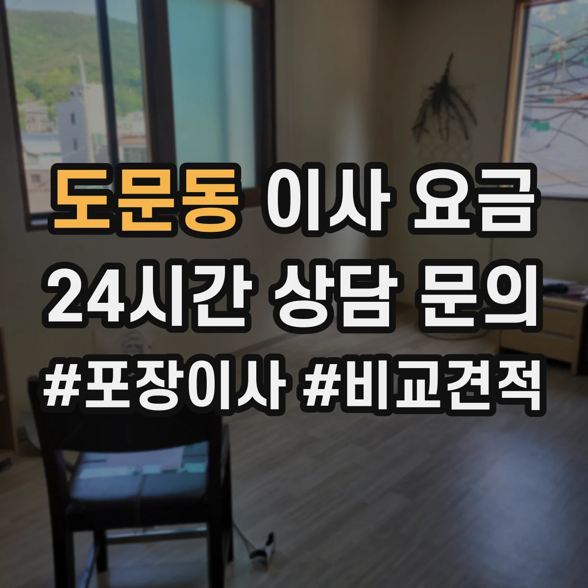 도문동 이사 요금