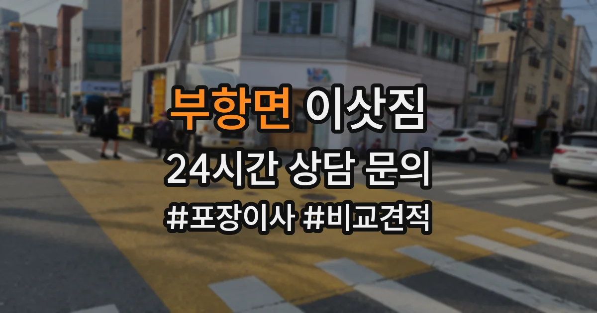 부항면 이삿짐