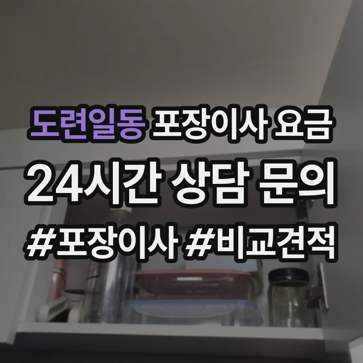 도련일동 포장이사 요금