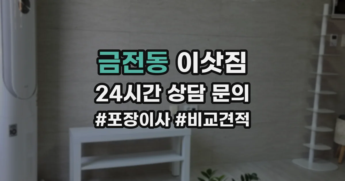 금전동 이삿짐