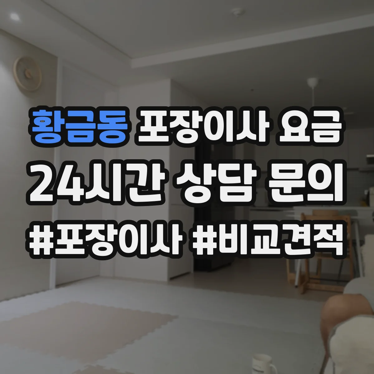 황금동 포장이사 요금