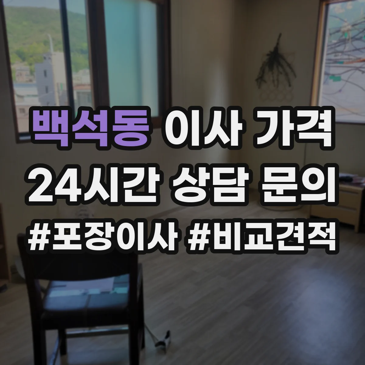백석동 이사 가격