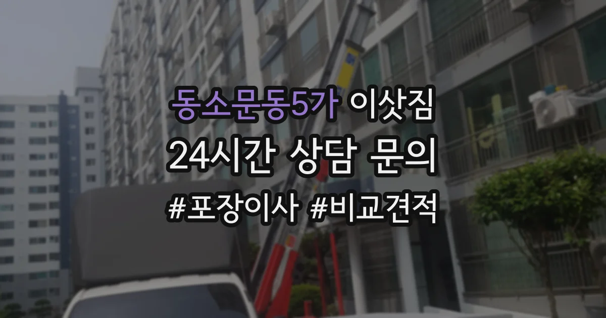 동소문동5가 이삿짐