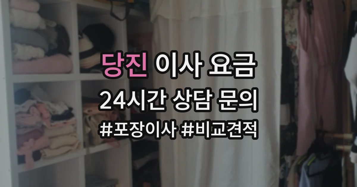 당진 이사 요금