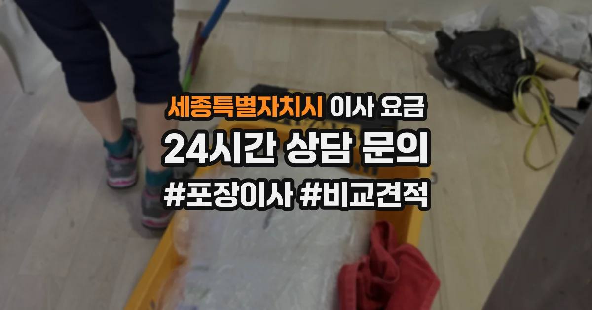세종특별자치시 이사 요금