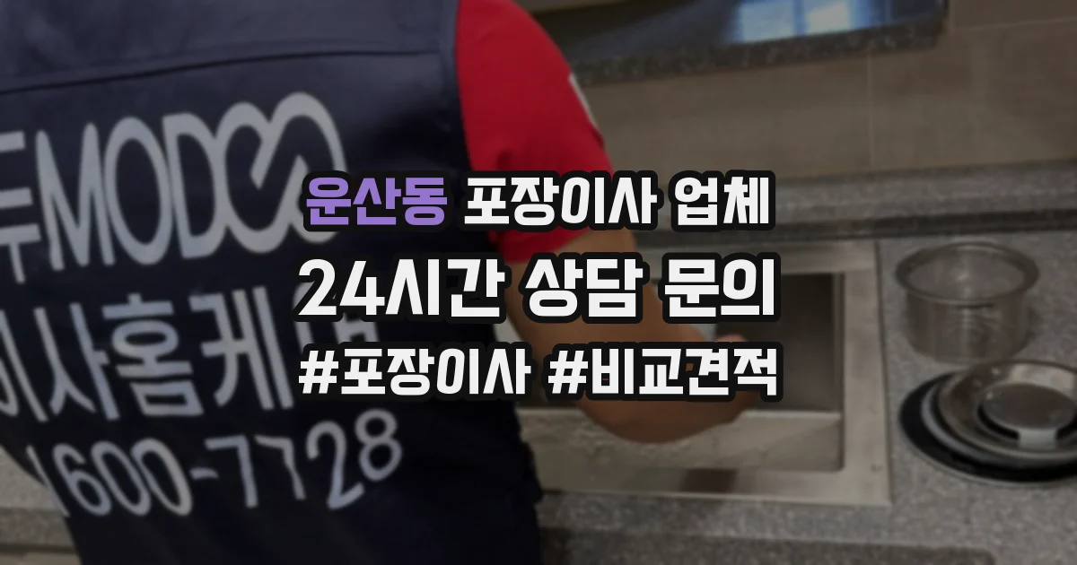운산동 포장이사 업체
