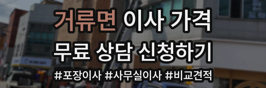 거류면 이사 가격